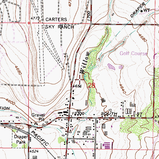 Topographic Map of Little Willow Creek, UT