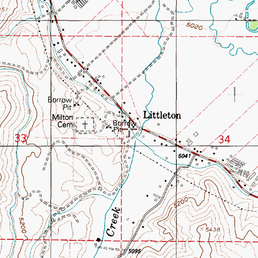 Topographic Map of Littleton, UT