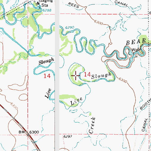 Topographic Map of Live Slough, UT