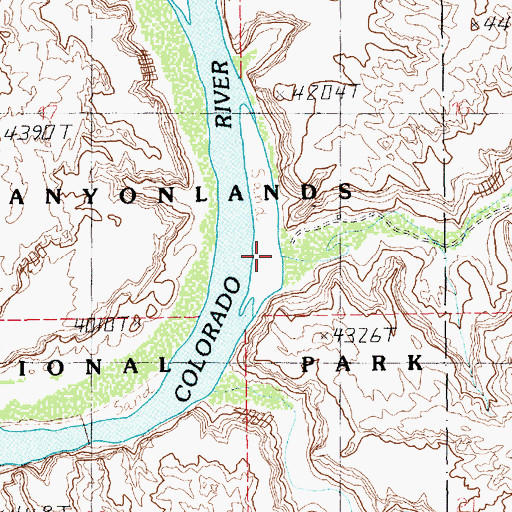 Topographic Map of Lockhart Canyon, UT