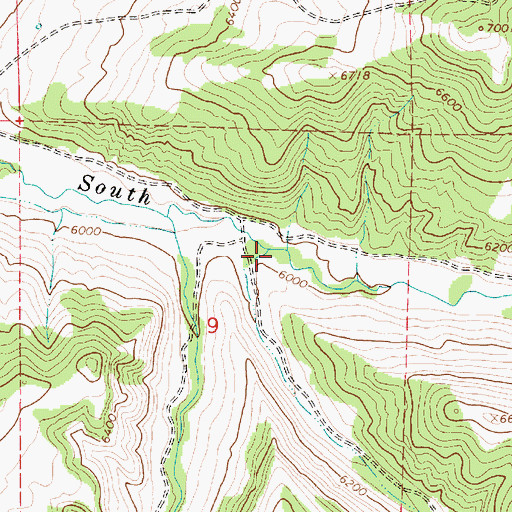 Topographic Map of Lodgepole Creek, UT