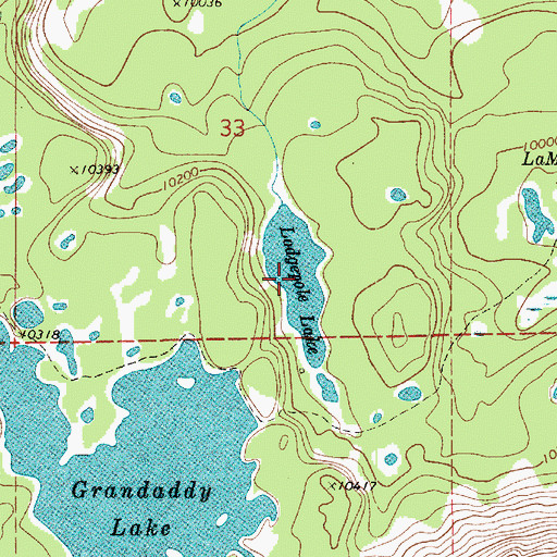 Topographic Map of Lodgepole Lake, UT