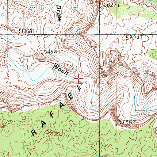 Topographic Map of Lone Man Draw, UT