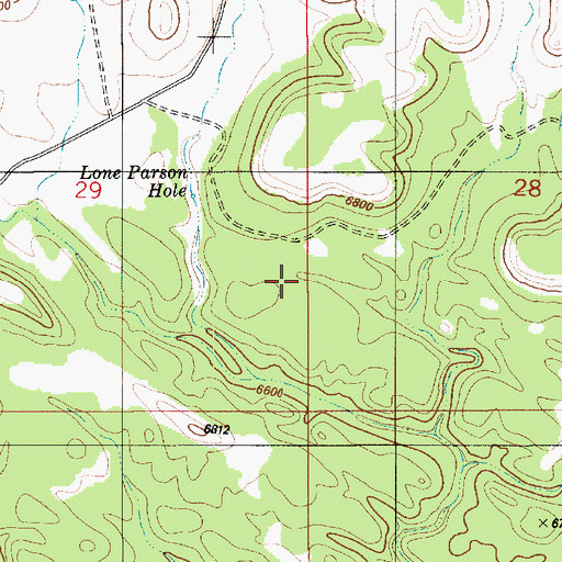 Topographic Map of Lone Parson Hole, UT