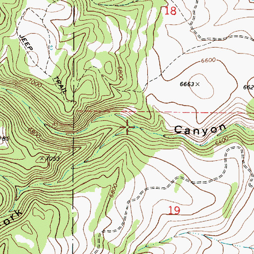 Topographic Map of Lone Pine Canyon, UT