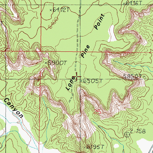 Topographic Map of Lone Pine Point, UT