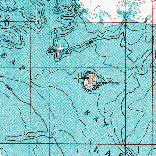 Topographic Map of Lone Rock, UT