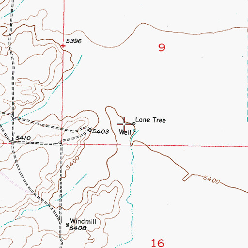 Topographic Map of Lone Tree, UT