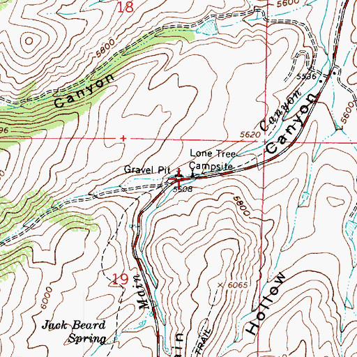 Topographic Map of Lone Tree Campsite, UT