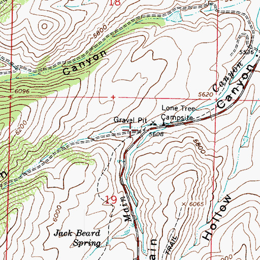 Topographic Map of Lone Tree Canyon, UT