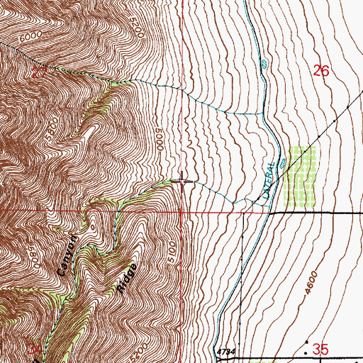 Topographic Map of Long Canyon, UT