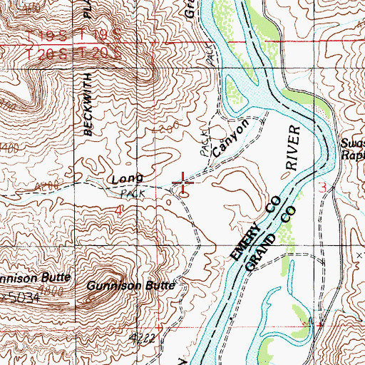 Topographic Map of Long Canyon, UT