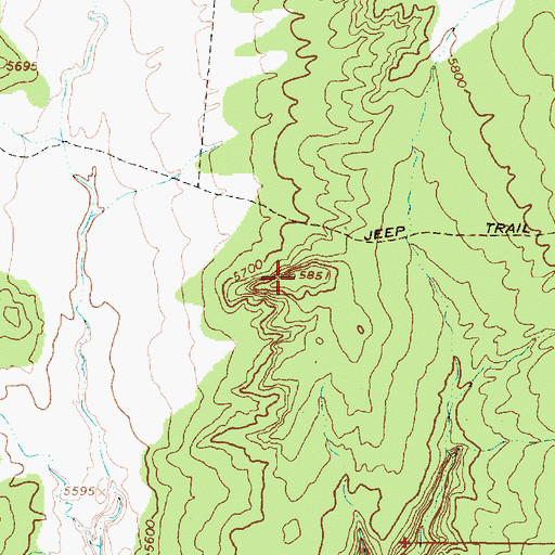 Topographic Map of Long Flat, UT
