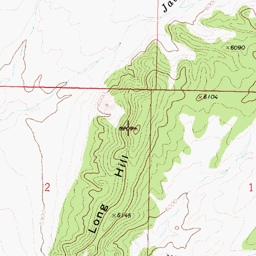 Topographic Map of Long Hill, UT