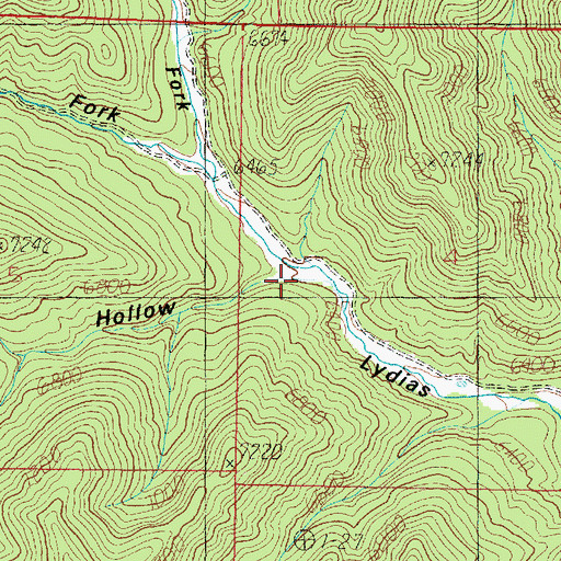 Topographic Map of Long Hollow, UT