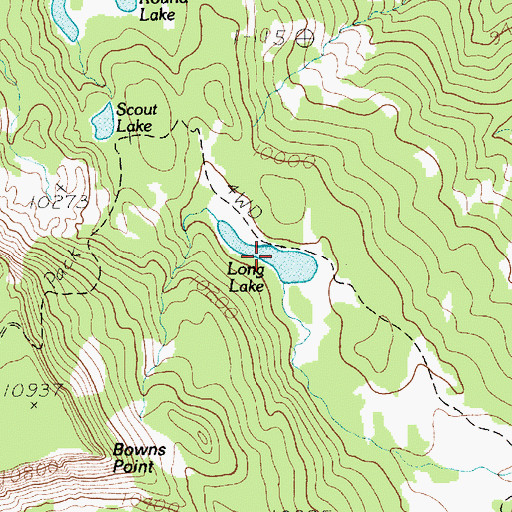 Topographic Map of Long Lake, UT