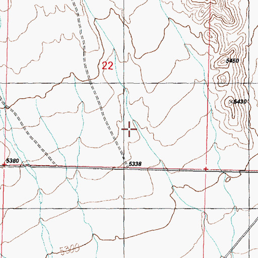 Topographic Map of Long Lick Canyon, UT