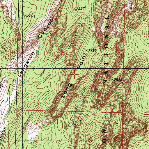 Topographic Map of Long Point, UT