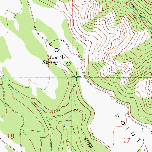 Topographic Map of Long Point, UT