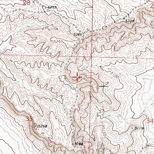 Topographic Map of Long Ridge, UT