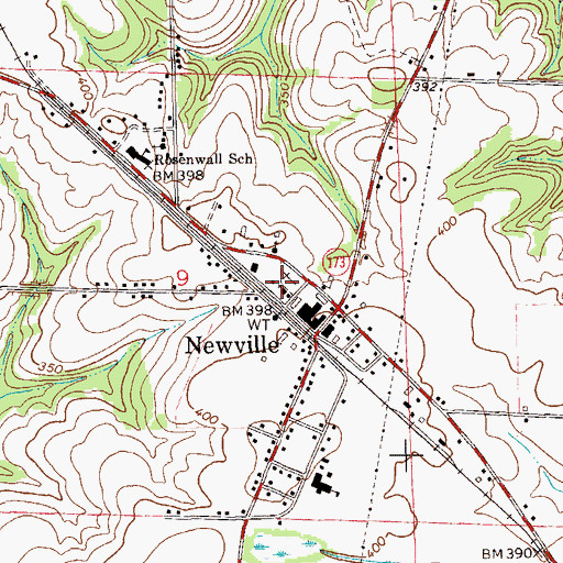 Topographic Map of Newville Baptist Church, AL