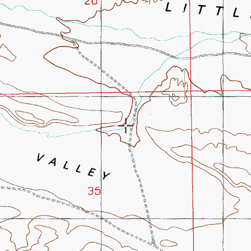 Topographic Map of Long Valley, UT