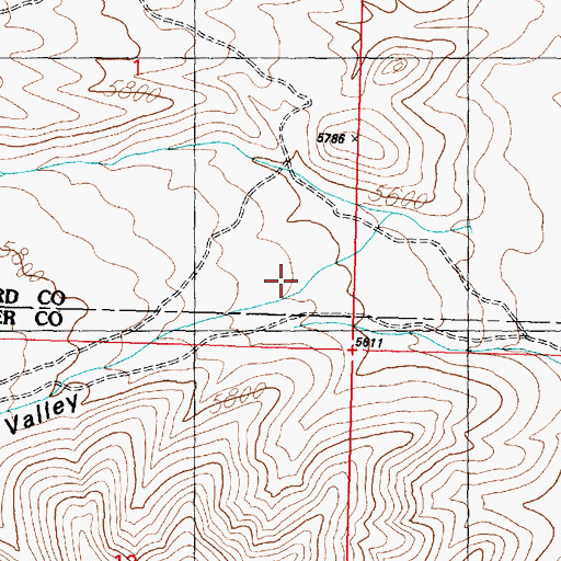 Topographic Map of Long Valley, UT