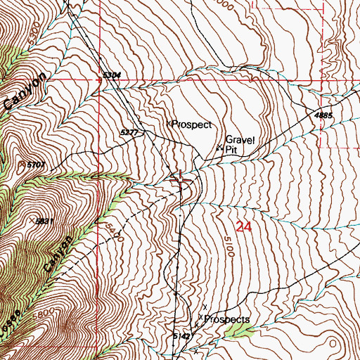 Topographic Map of Losee Canyon, UT