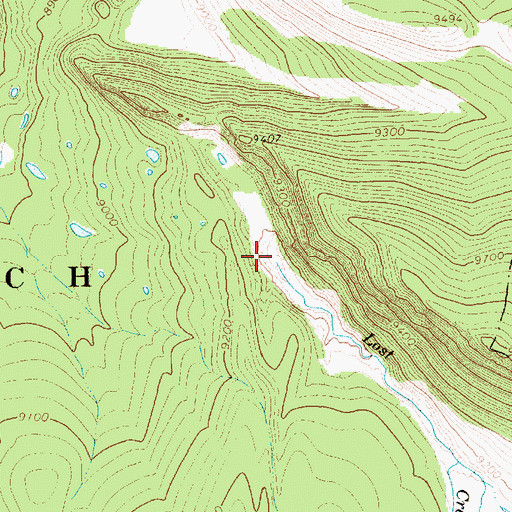 Topographic Map of Lost Creek, UT
