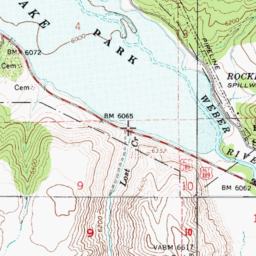 Topographic Map of Lost Creek, UT
