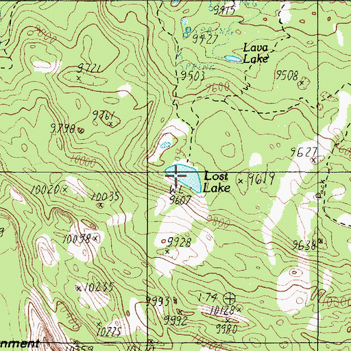 Topographic Map of Lost Lake, UT