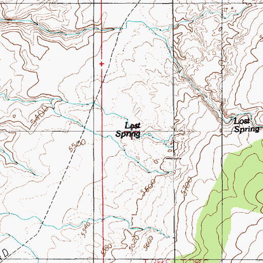 Topographic Map of Lost Spring, UT