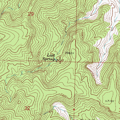 Topographic Map of Lost Spring, UT