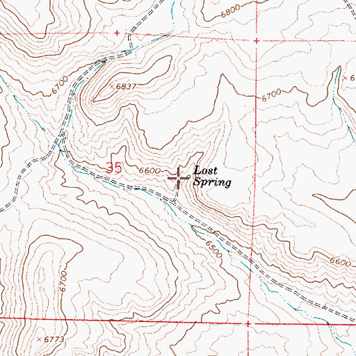 Topographic Map of Lost Spring, UT