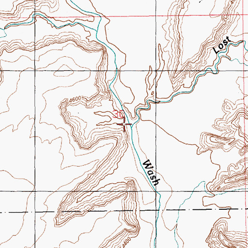 Topographic Map of Lost Spring Canyon, UT