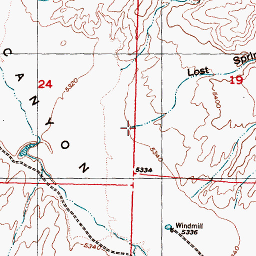 Topographic Map of Lost Spring Hollow, UT