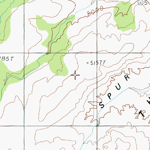 Topographic Map of Low Spur, UT