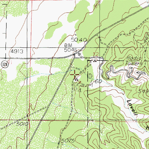 Topographic Map of Lovell Hollow, UT