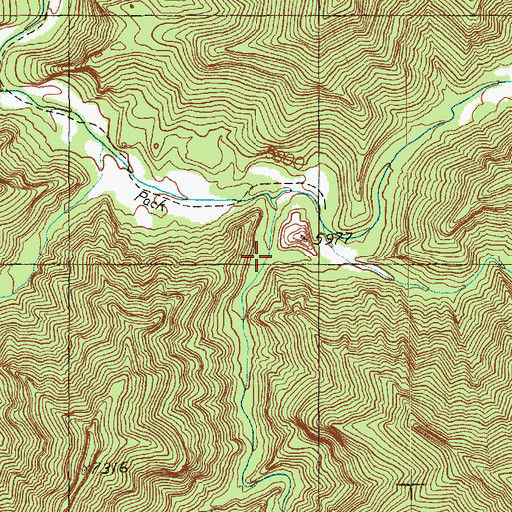 Topographic Map of Lower Bear Canyon, UT