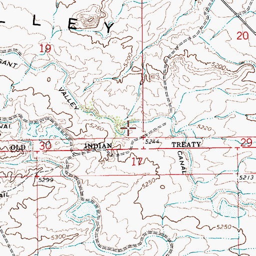 Topographic Map of Lower Pleasant Valley Canal, UT