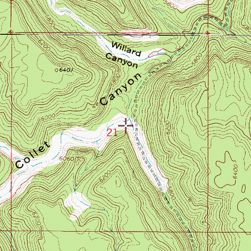 Topographic Map of Lower Trail Canyon, UT