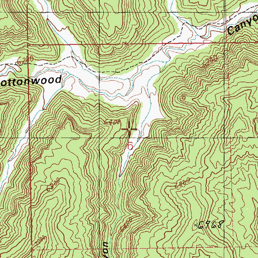 Topographic Map of Lower Twin Canyon, UT