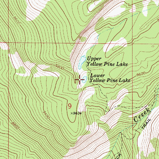 Topographic Map of Lower Yellow Pine Lake, UT