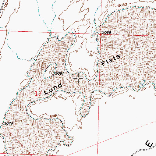 Topographic Map of Lund Flats, UT
