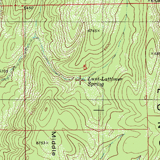 Topographic Map of Lunt-Lattimer Spring, UT