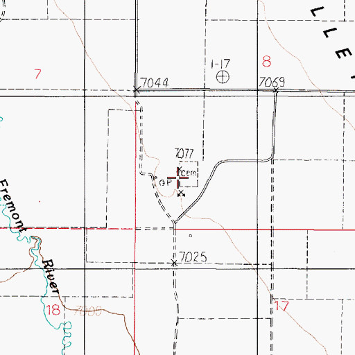 Topographic Map of Lyman Cemetery, UT