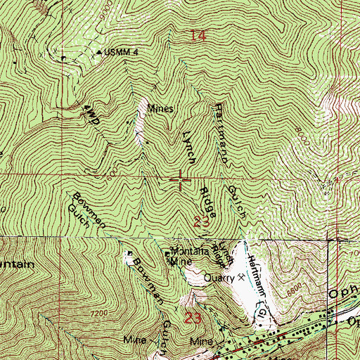 Topographic Map of Lynch Ridge, UT