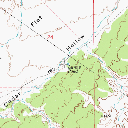 Topographic Map of Lynns Pond, UT