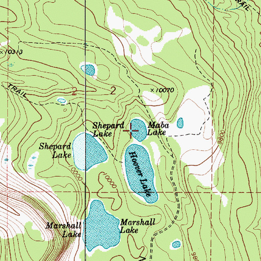 Topographic Map of Maba Lake, UT