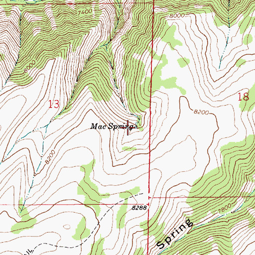Topographic Map of Mac Spring, UT